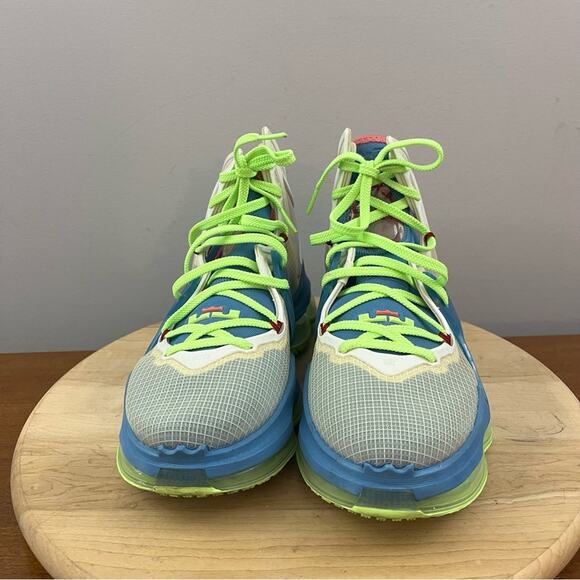 LeBron 19 GS Tropical DD0418-400 Blue Green Basketball Shoes Men’s Sz 7 Athletic - Picture 2 of 7